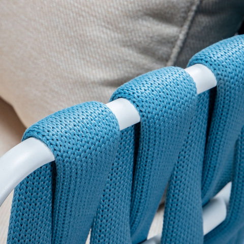 Spencer Modern Outdoor Rope Club Chair With Cushions