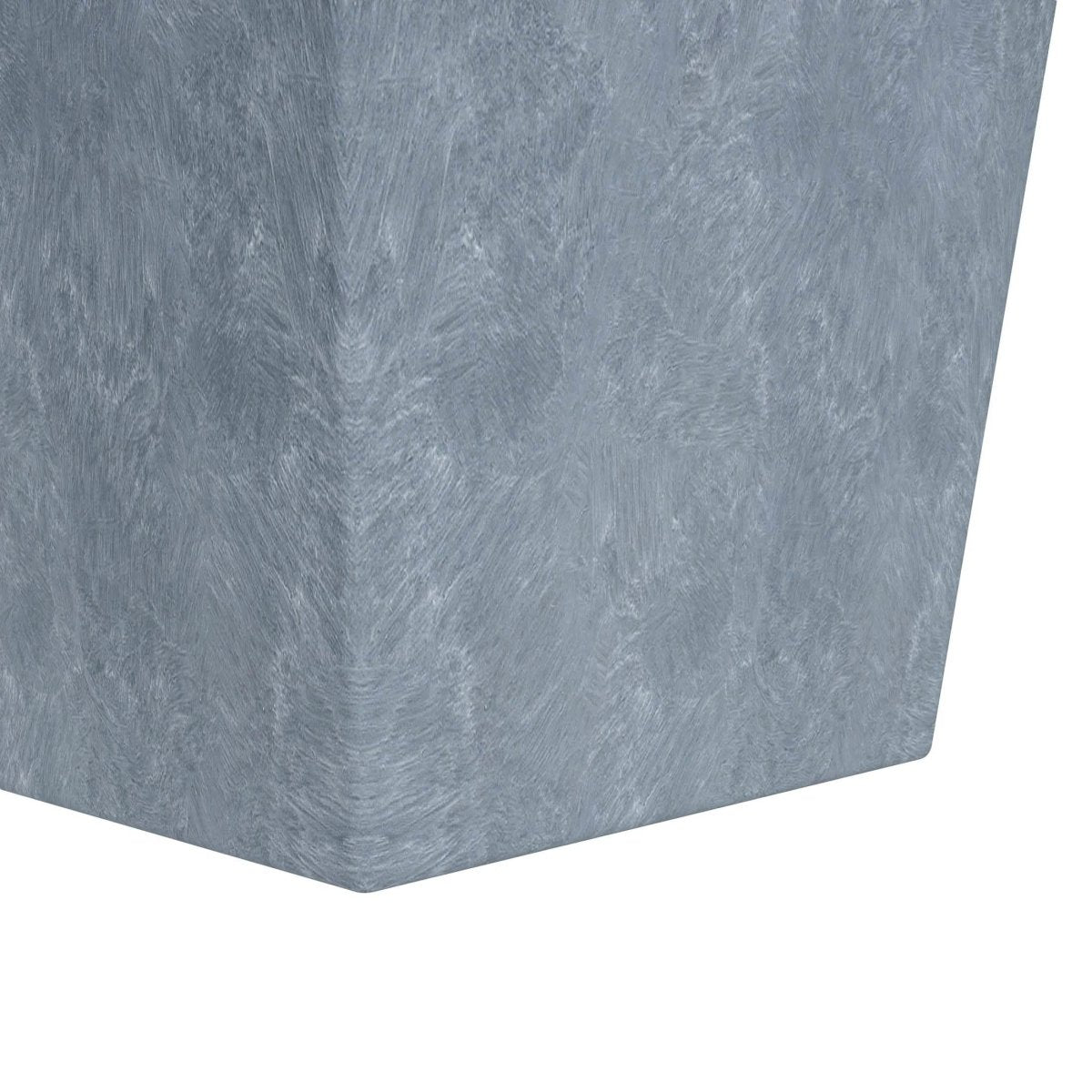 Serene Modern Fiberstone and Clay Tapered Square Planter Pot with Drainage Holes Brown Planter Leisuremod