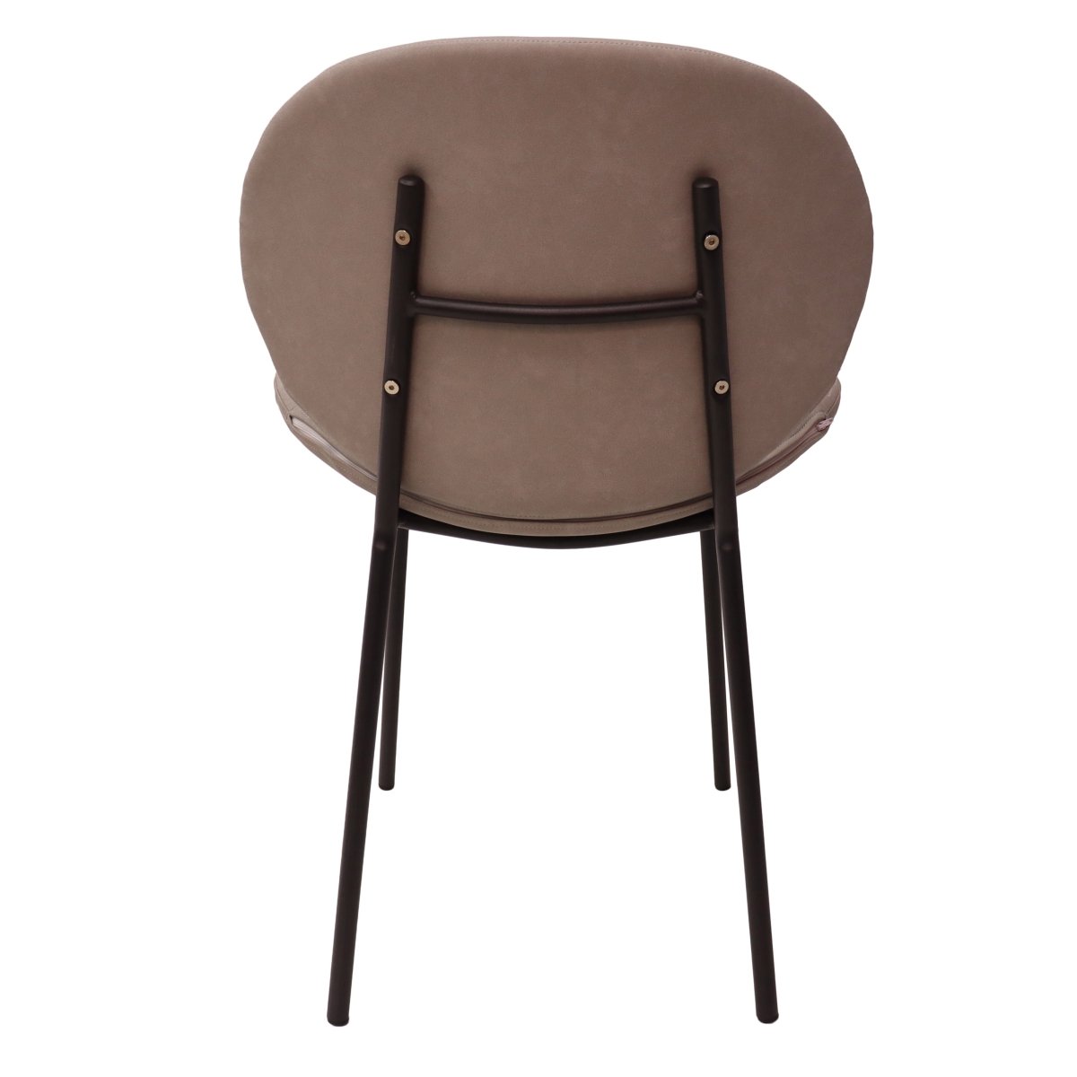 Servos Modern Dining Side Chair with Upholstered Seat and Powder Coated Iron Frame