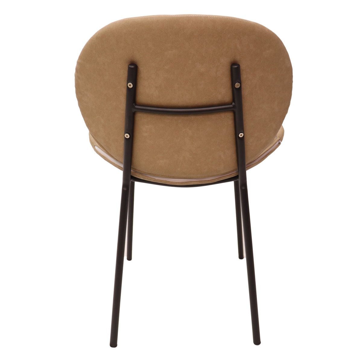 Servos Modern Dining Side Chair with Upholstered Seat and Powder Coated Iron Frame