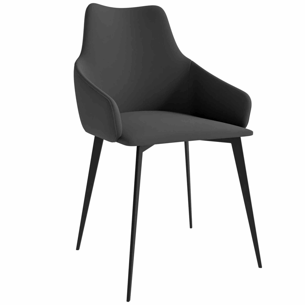 Sonnet Dining Chair Ergonomic Design with Upholstered Seating and Sturdy Iron Legs