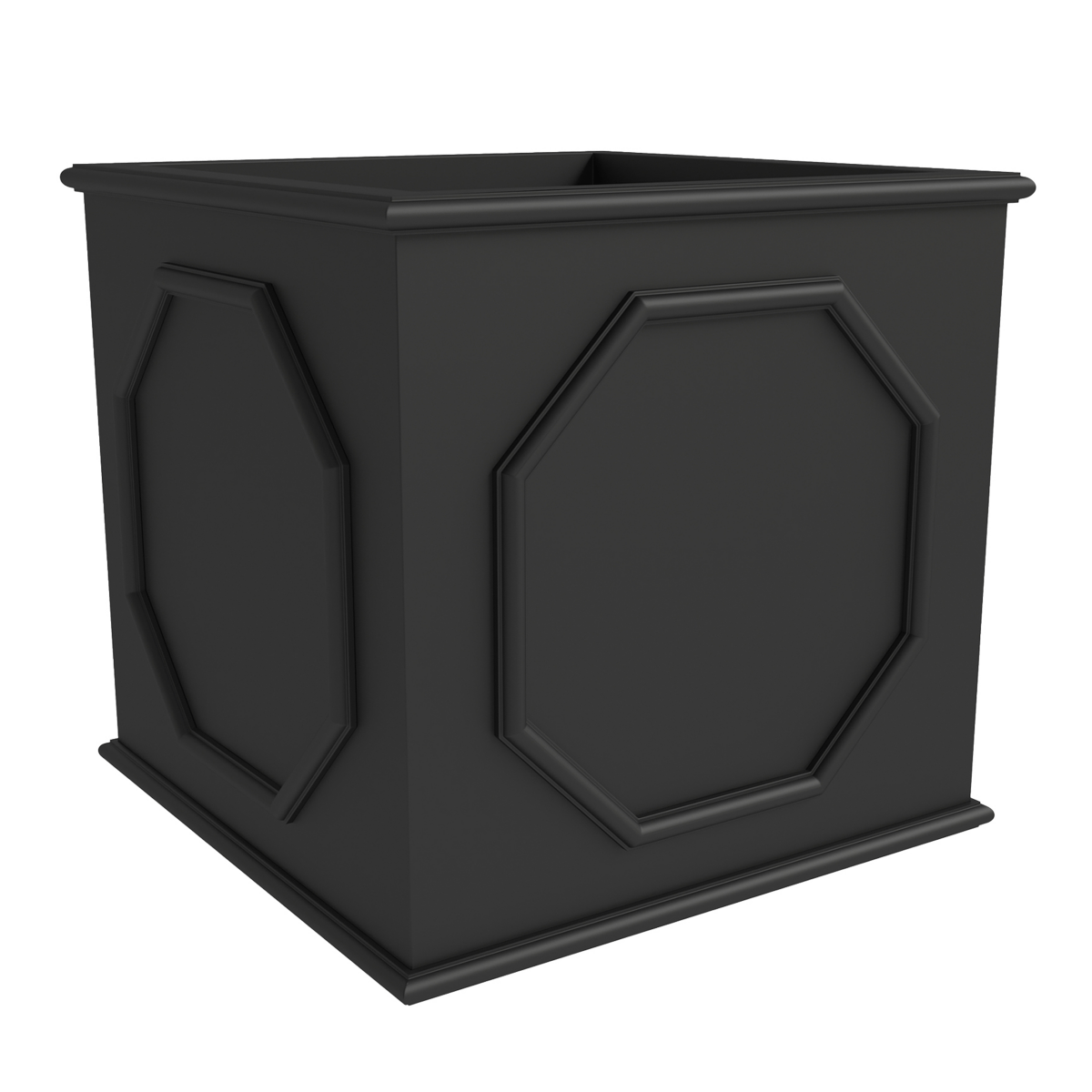 Sprout Modern Square Fiberstone and MGO Clay Planter for Indoor and Outdoor