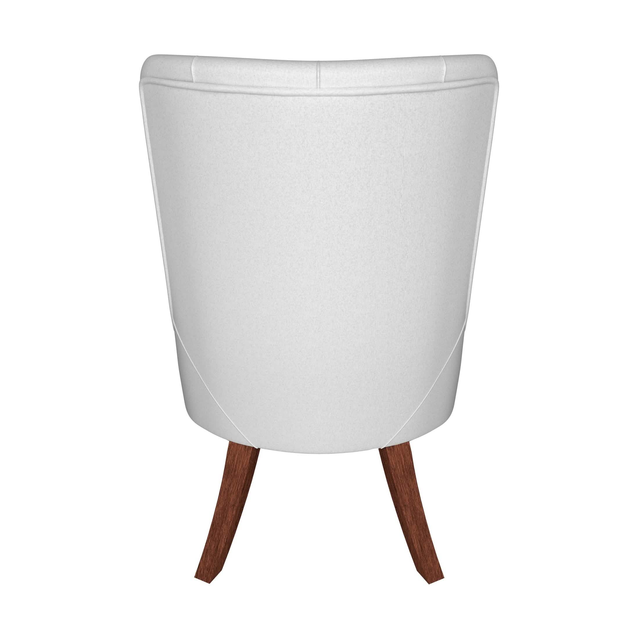 Spruce Collection Modern Wooden Dining Chair in Beige Velvet Set of 2