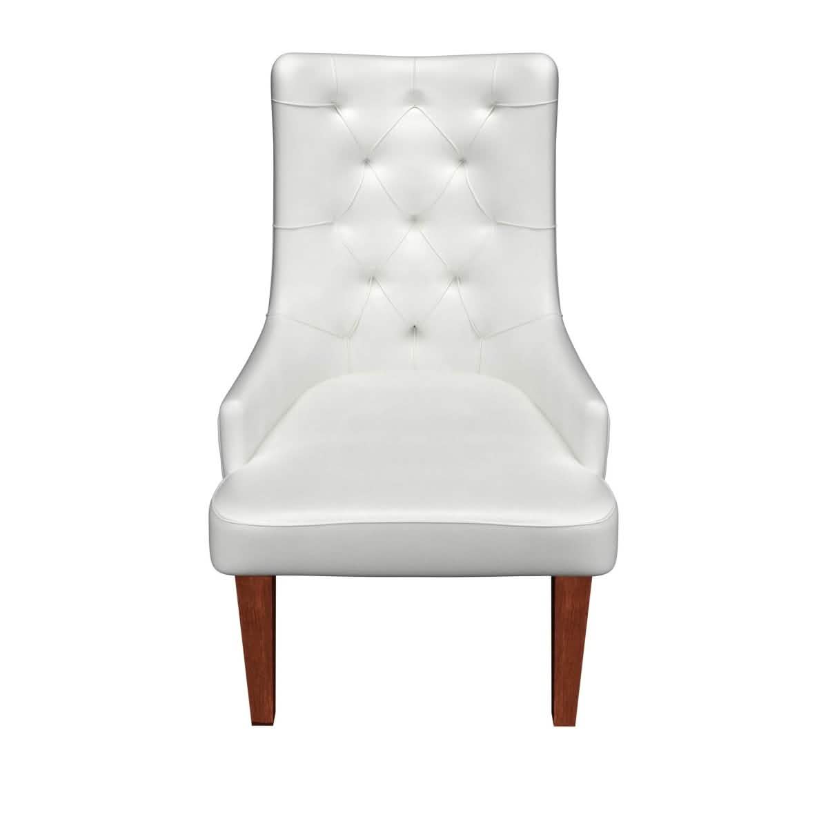 Spruce Collection Modern Wooden Dining Chair in Beige Velvet Set of 2