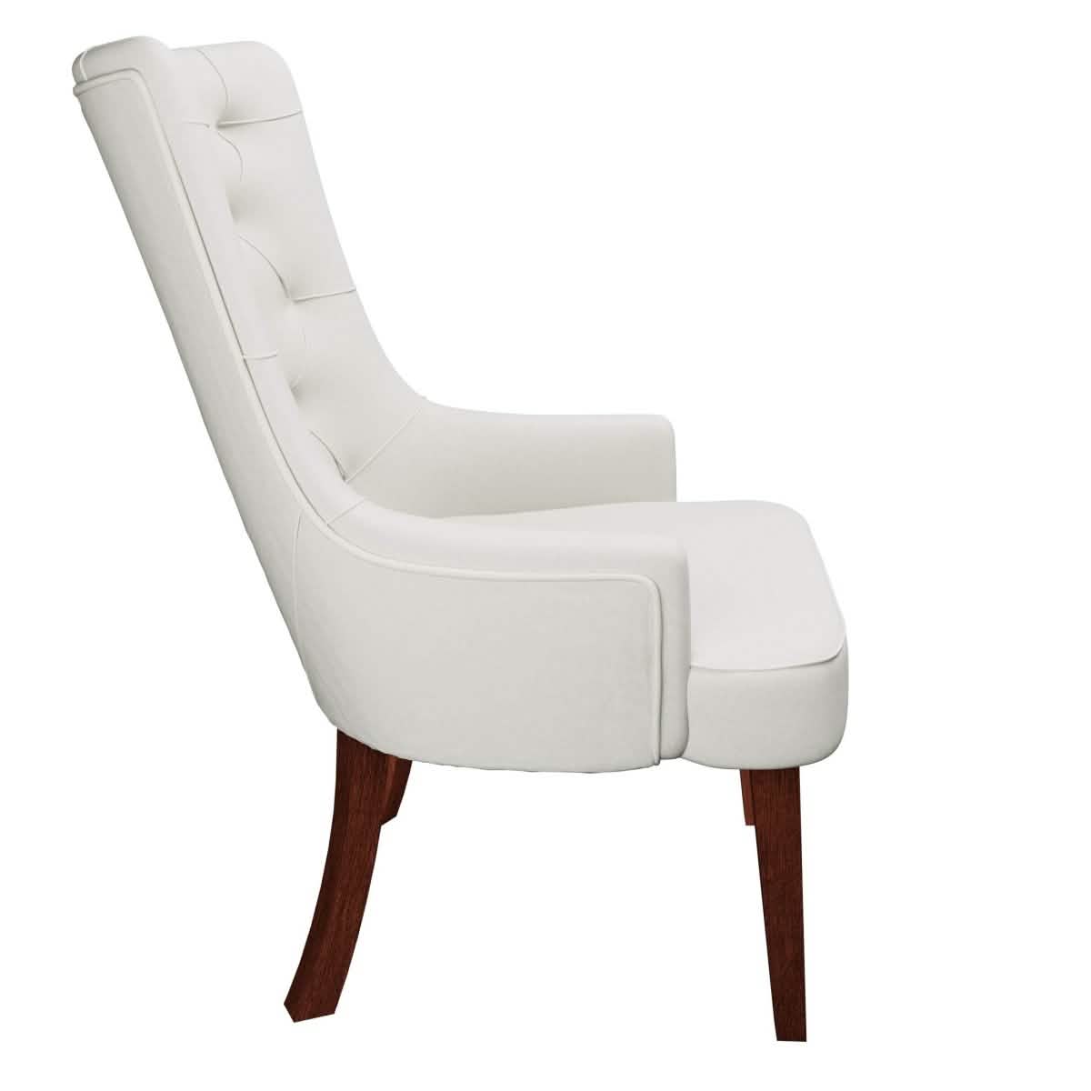 Spruce Collection Modern Wooden Dining Chair in Beige Velvet Set of 2