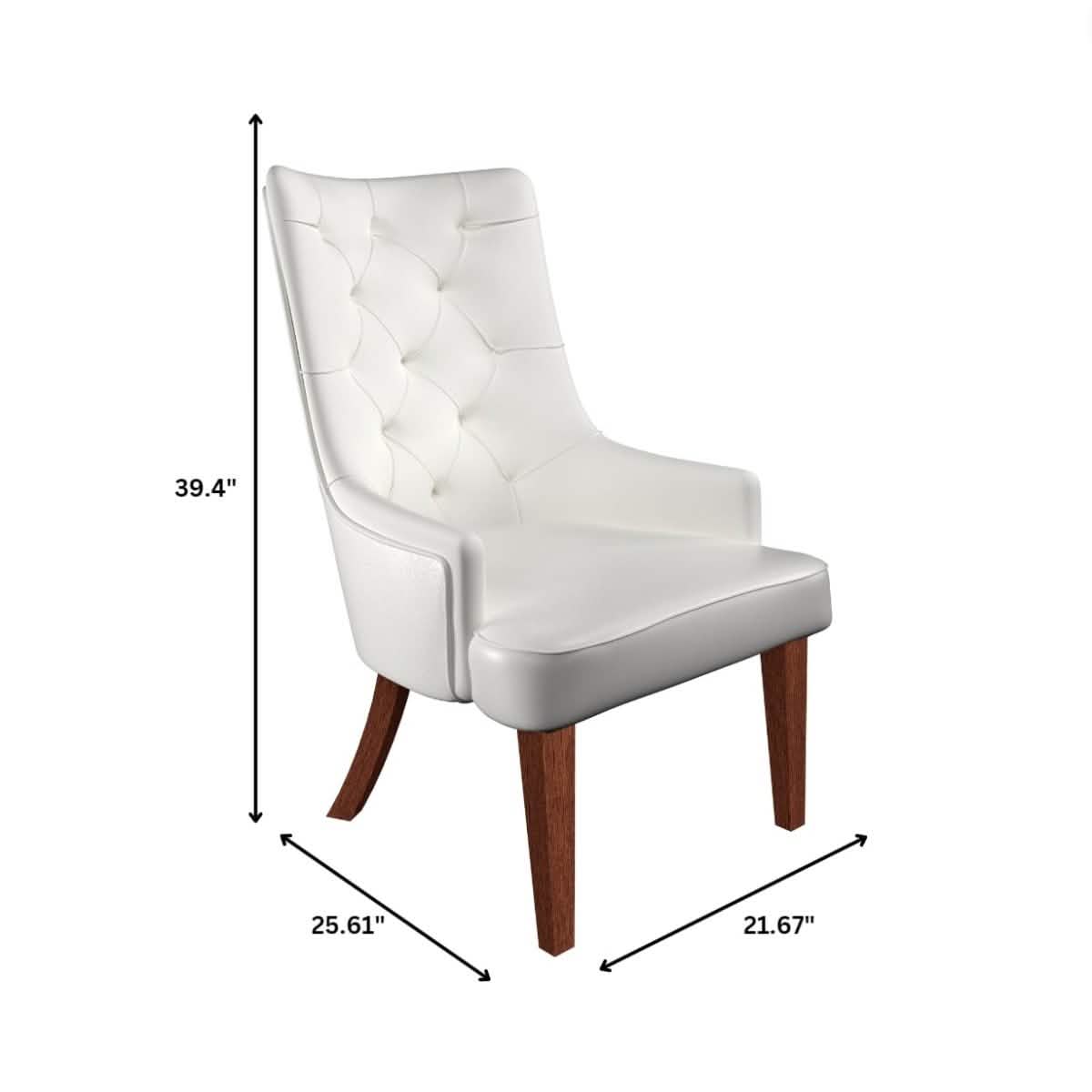 Spruce Collection Modern Wooden Dining Chair in Beige Velvet Set of 2