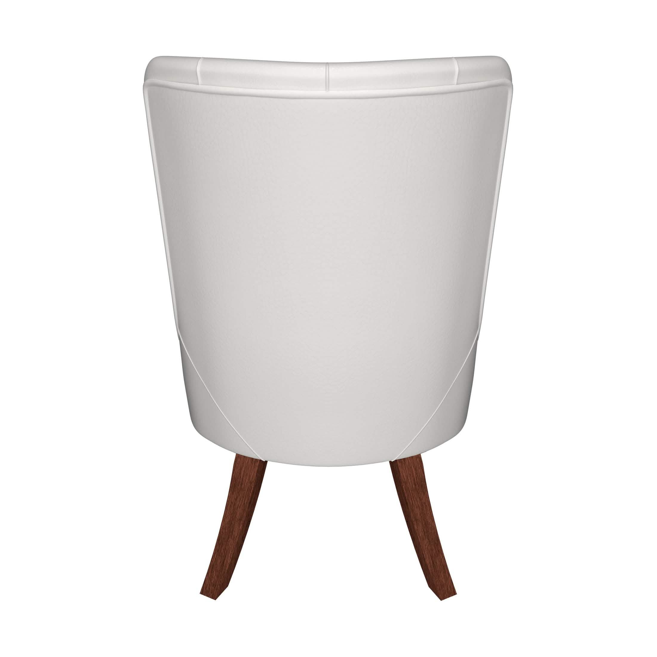 Spruce Collection Modern Wooden Dining Chair in Beige Velvet Set of 2