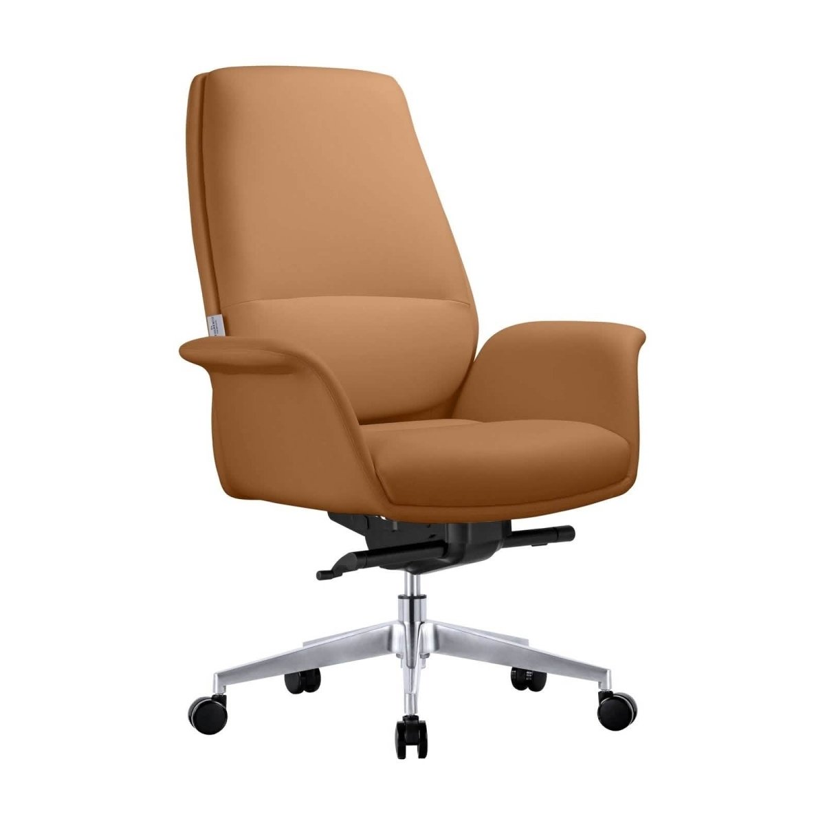 Summit Adjustable Height Leather Conference Office Chair with Swivel and Tilt