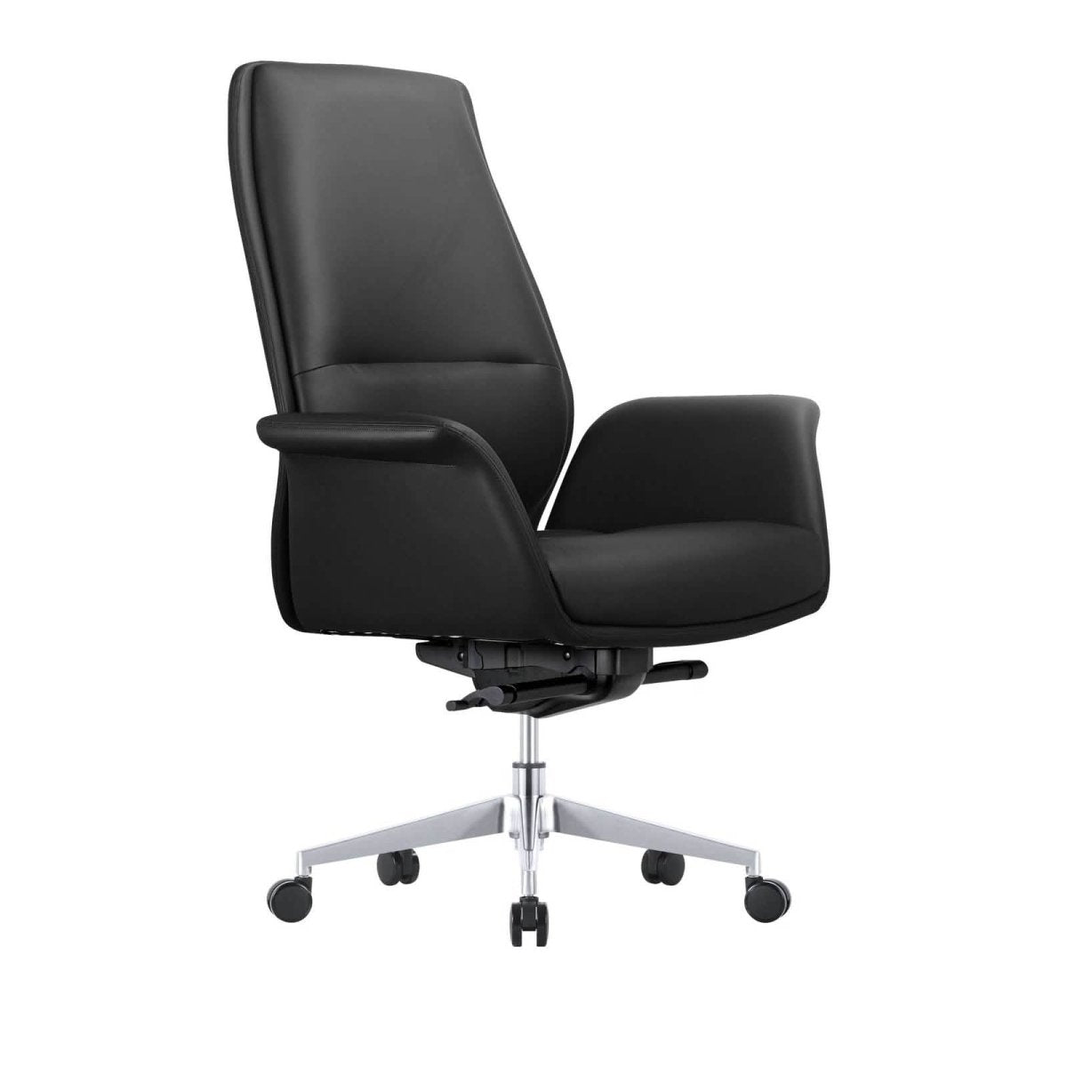 Summit Adjustable Height Leather Conference Office Chair with Swivel and Tilt