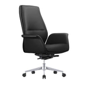 Summit Adjustable Height Leather Conference Office Chair with Swivel and Tilt