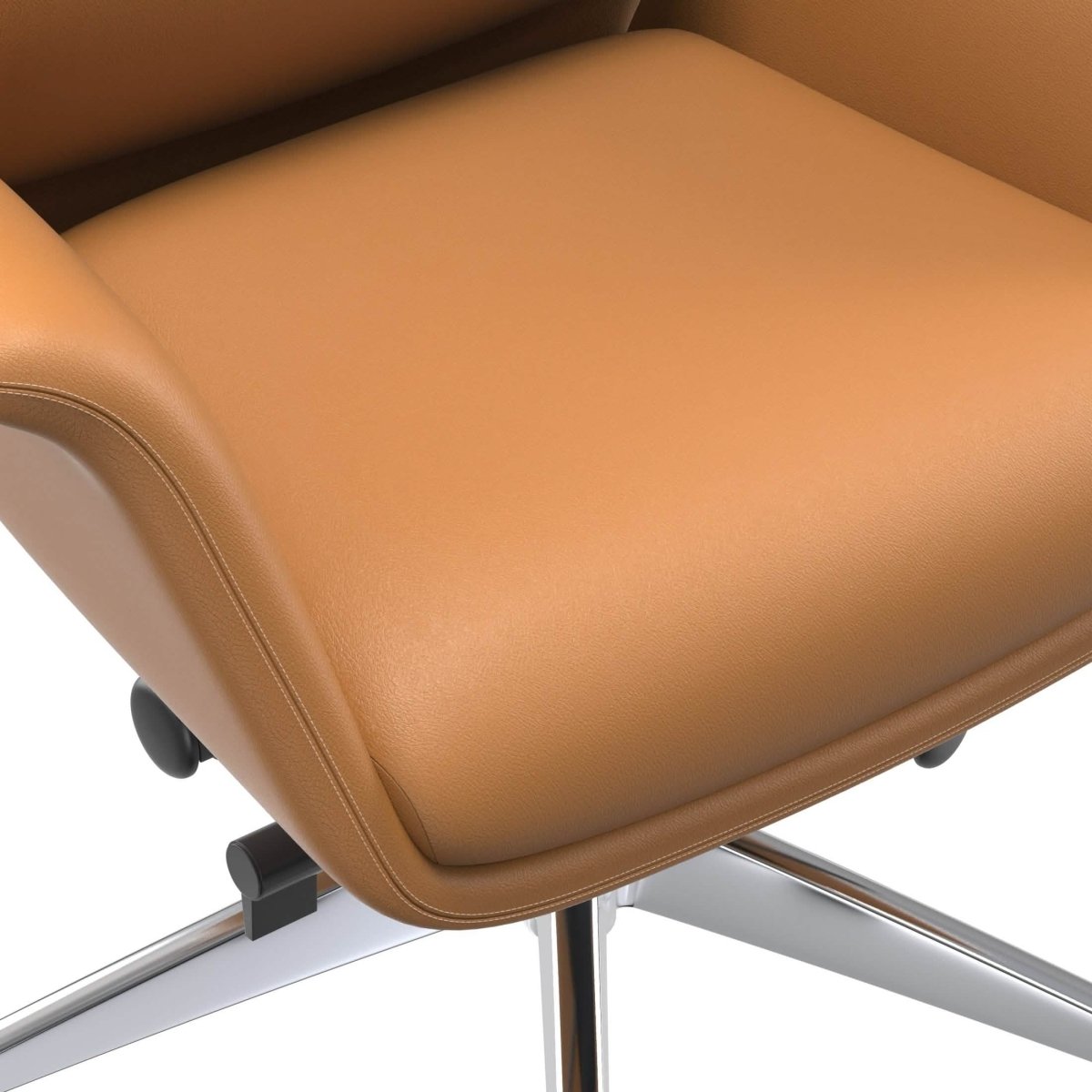 Summit Adjustable Height Leather Conference Office Chair with Swivel and Tilt