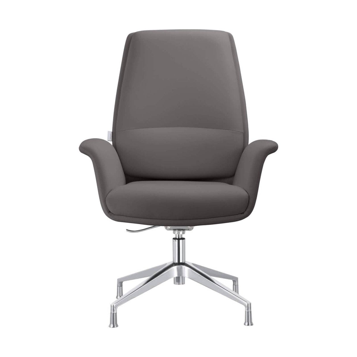 Summit Office Chair in Leather and Aluminum Frame with Adjustable Height and Swivel