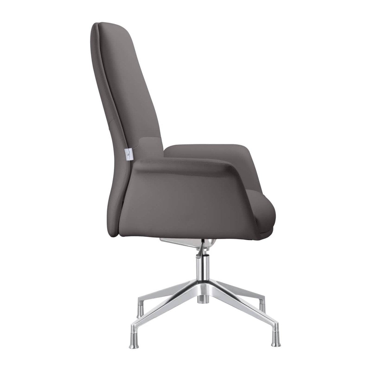 Summit Office Chair in Leather and Aluminum Frame with Adjustable Height and Swivel