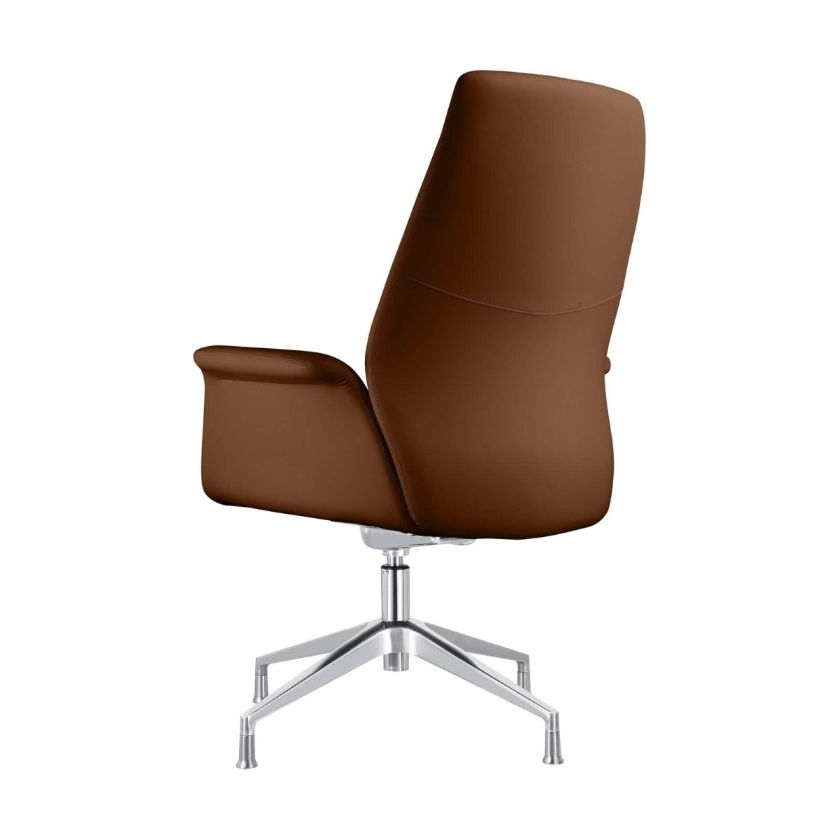 Summit Office Chair in Leather and Aluminum Frame with Adjustable Height and Swivel