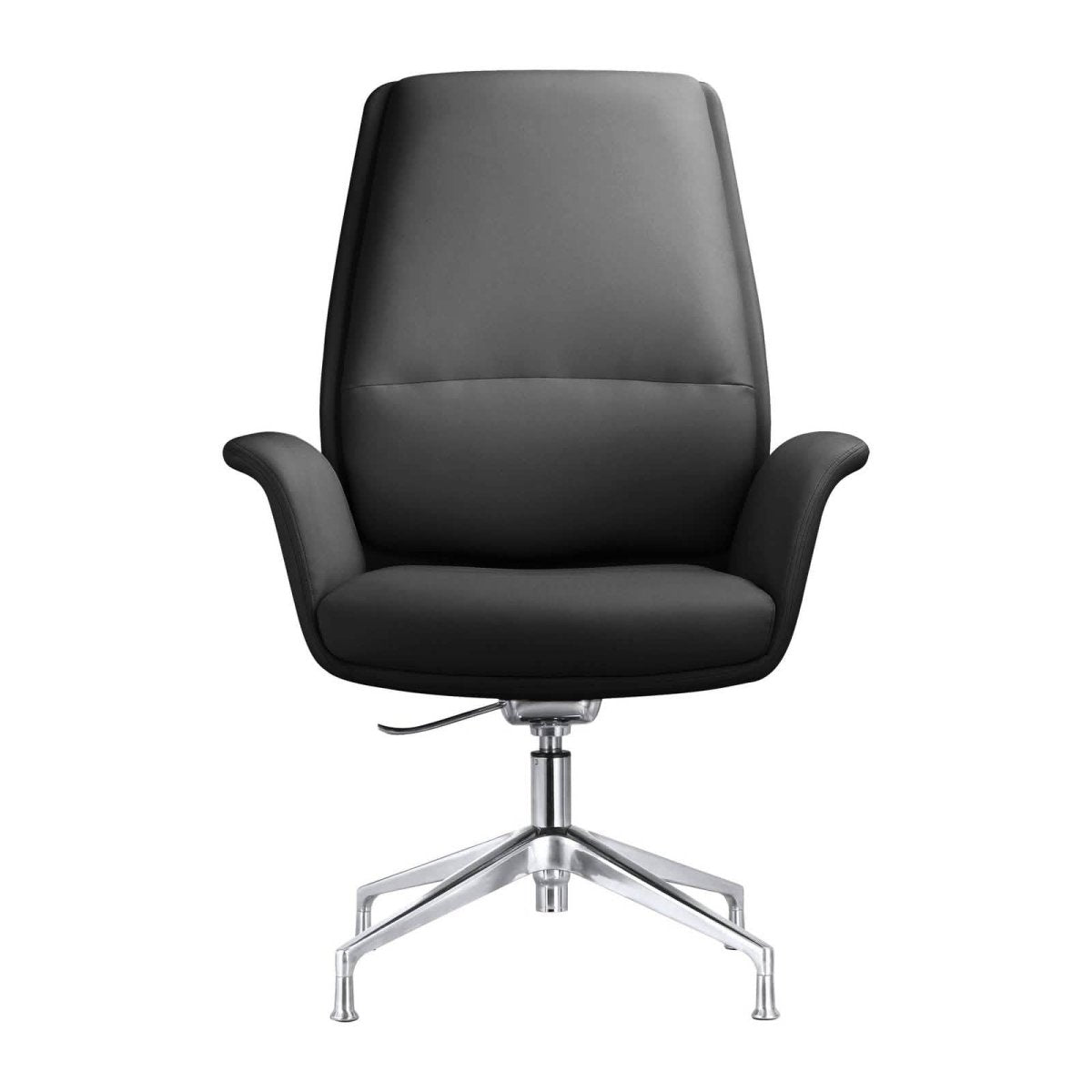 Summit Office Chair in Leather and Aluminum Frame with Adjustable Height and Swivel