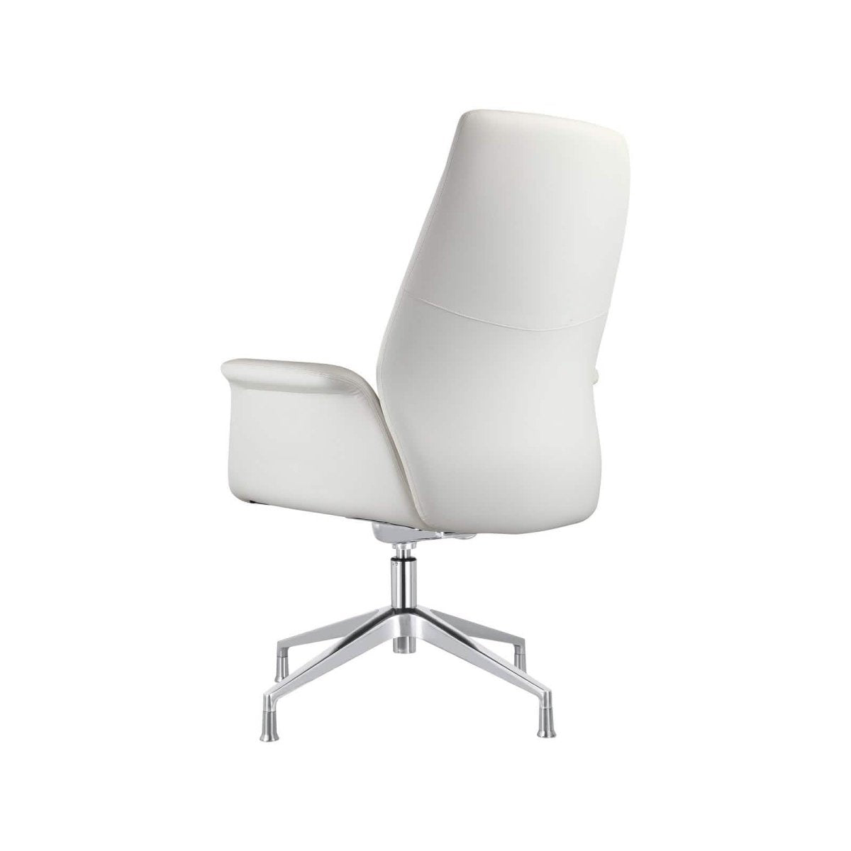 Summit Office Chair in Leather and Aluminum Frame with Adjustable Height and Swivel