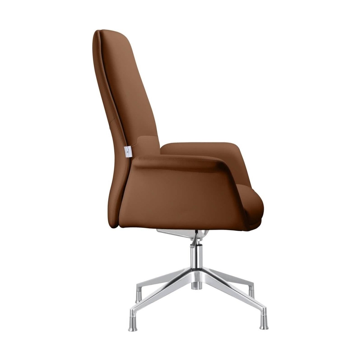 Summit Office Chair in Leather and Aluminum Frame with Adjustable Height and Swivel