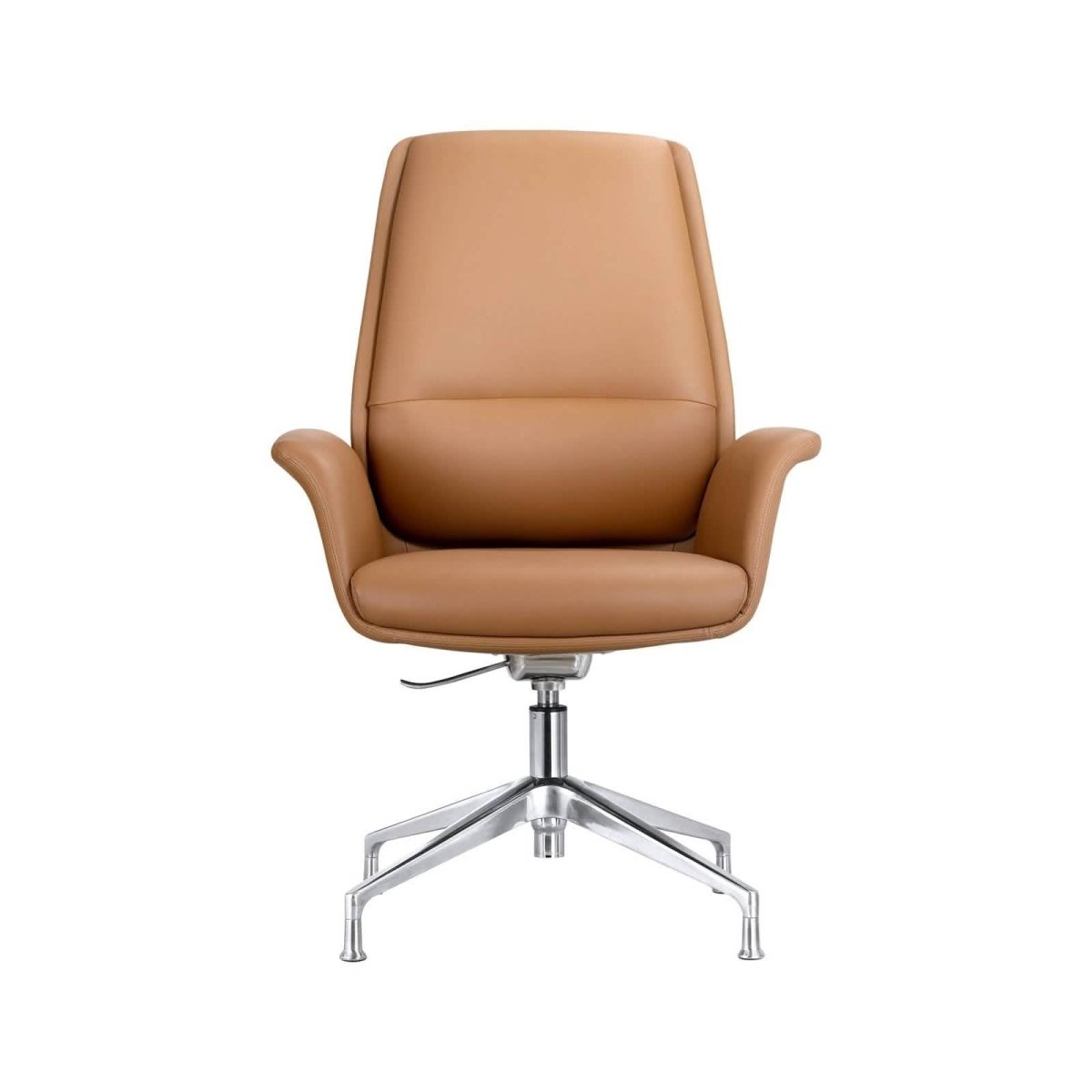 Summit Office Chair in Leather and Aluminum Frame with Adjustable Height and Swivel
