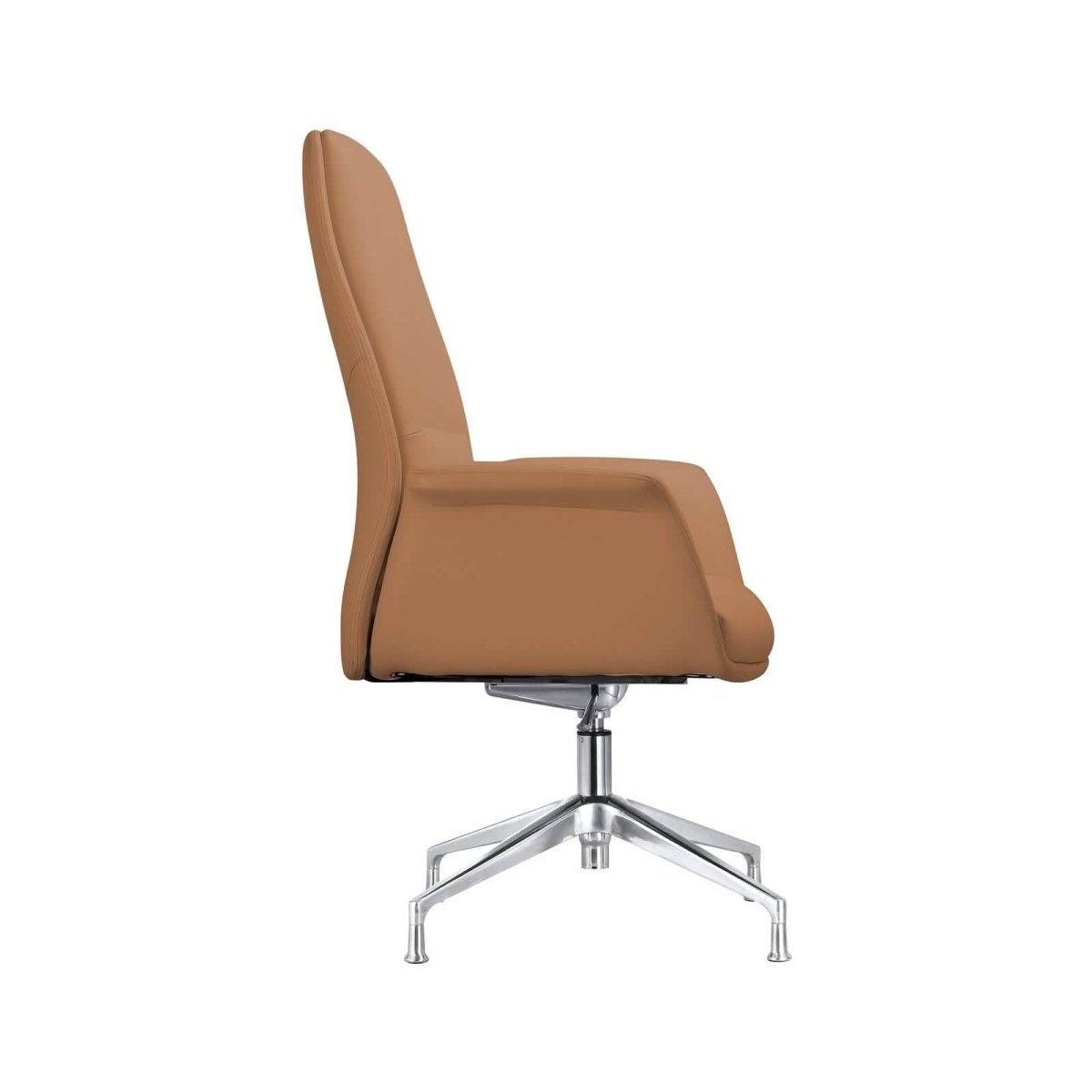 Summit Office Chair in Leather and Aluminum Frame with Adjustable Height and Swivel