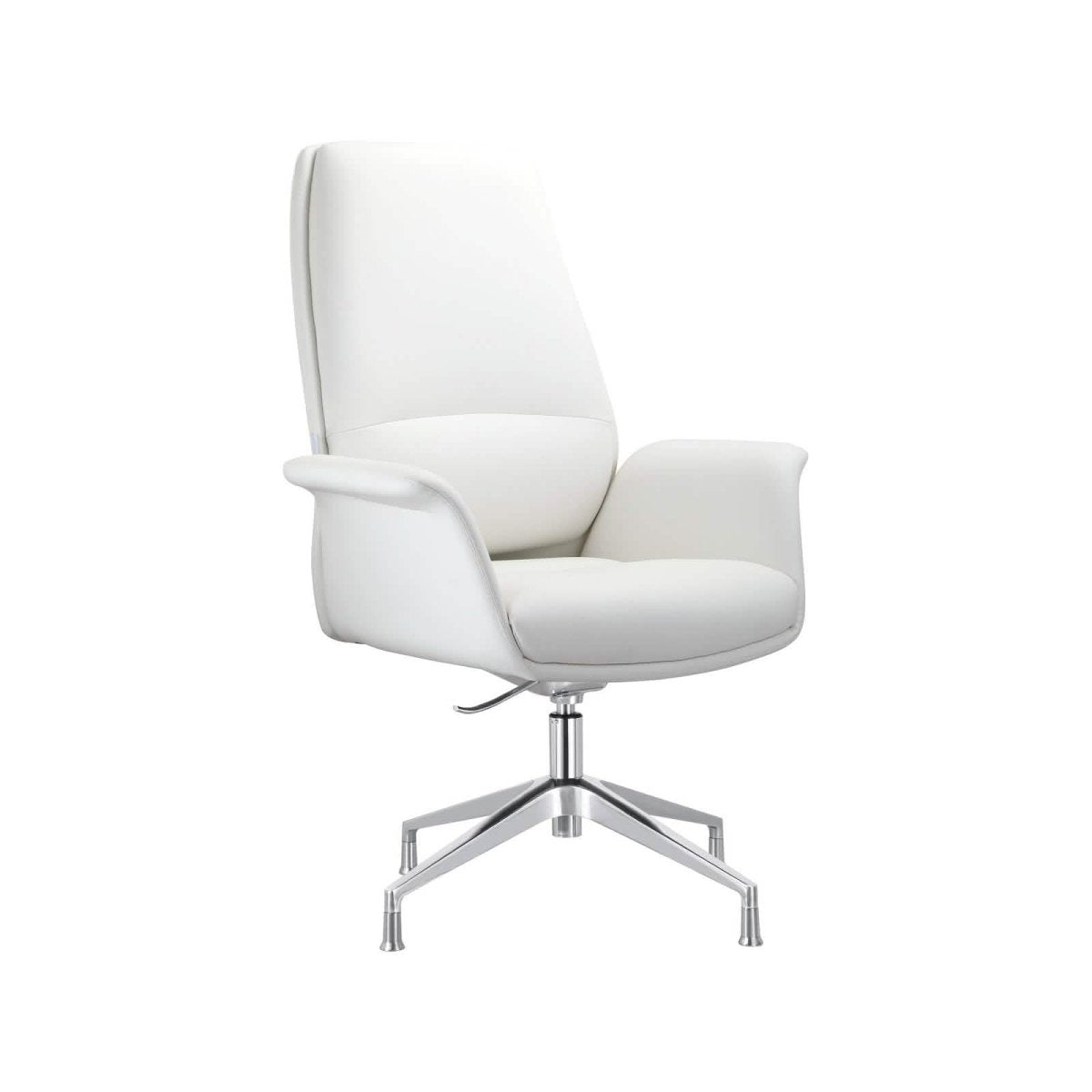 Summit Office Chair in Leather and Aluminum Frame with Adjustable Height and Swivel