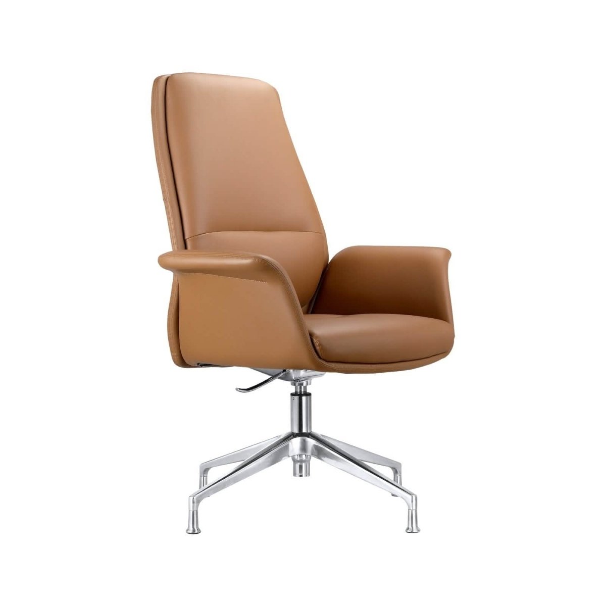 Summit Office Chair in Leather and Aluminum Frame with Adjustable Height and Swivel