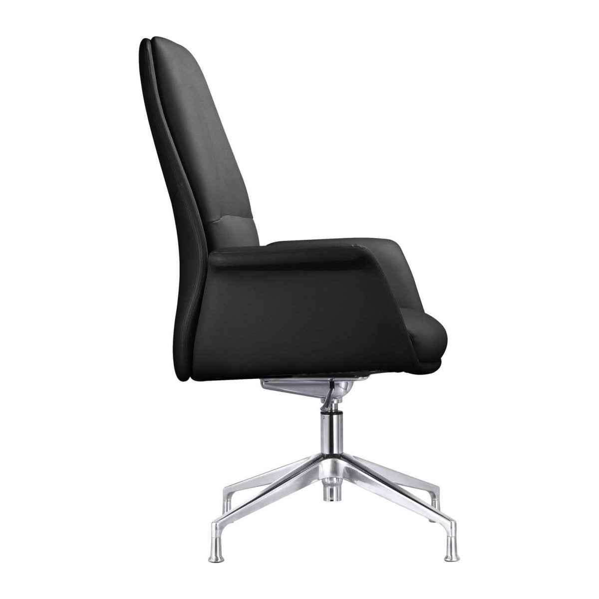 Summit Office Chair in Leather and Aluminum Frame with Adjustable Height and Swivel