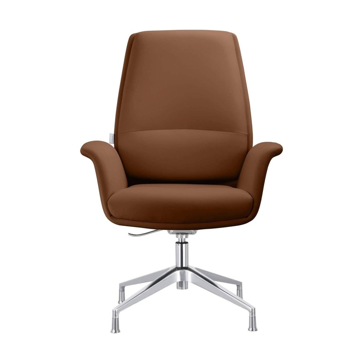 Summit Office Chair in Leather and Aluminum Frame with Adjustable Height and Swivel