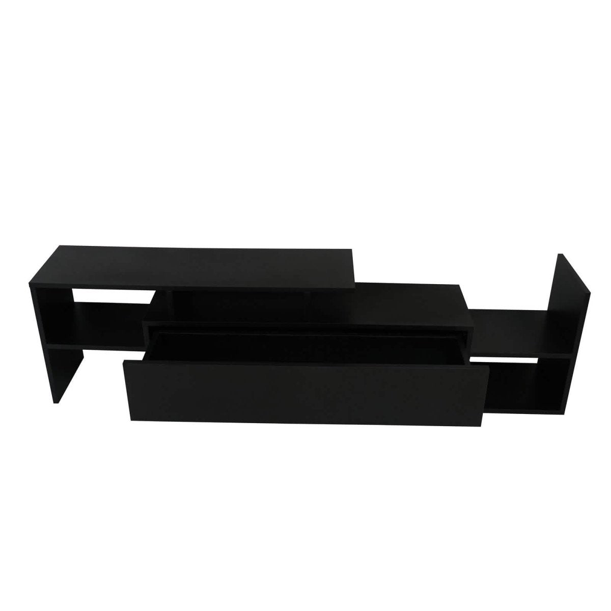 Surrey Modern TV Stand with MDF Shelves and Bookcase for Living Room