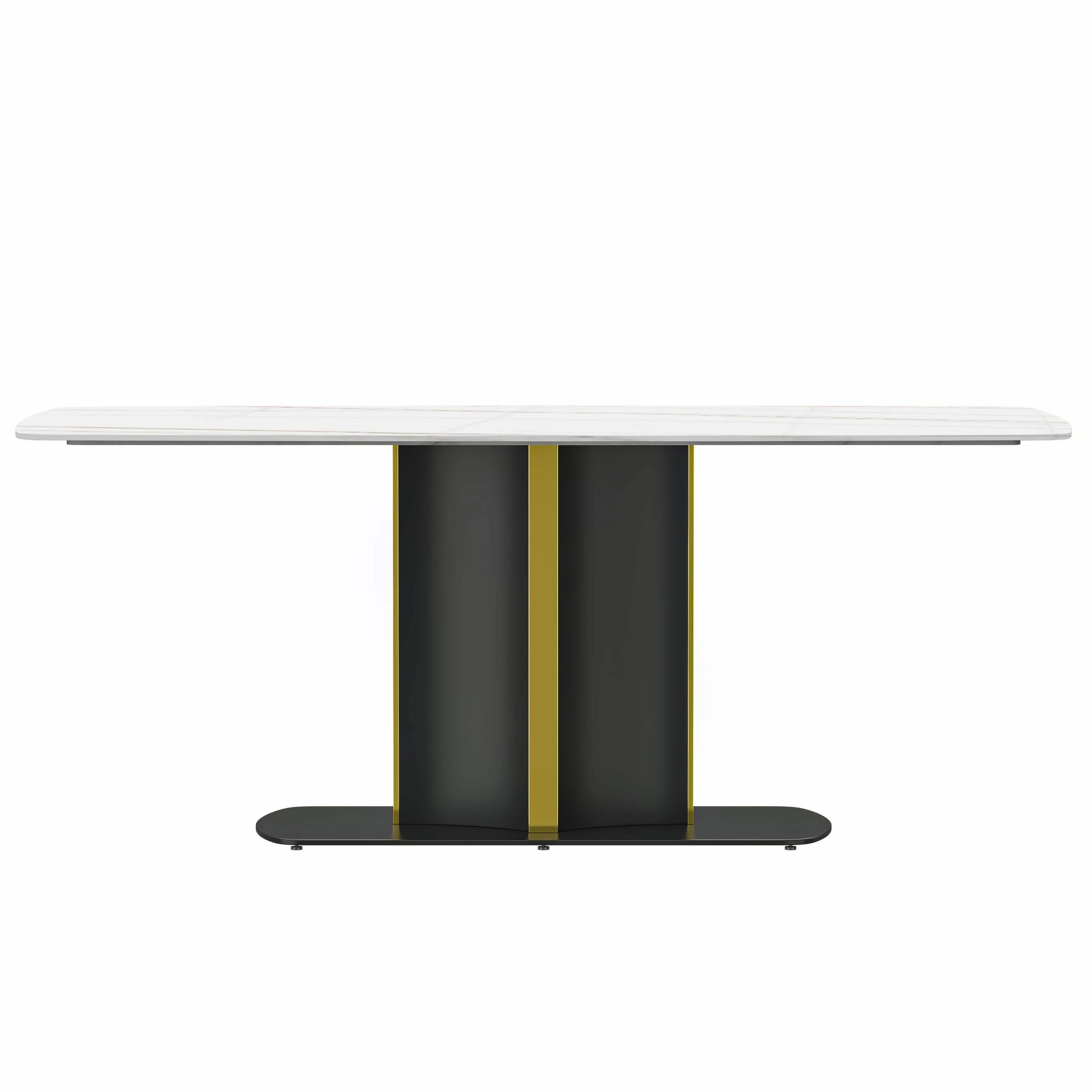 Sylvia 7 - Piece Dining Set with Rectangular Sintered Stone Top Table and 6 Upholstered Dining Chairs with Ash Wood Base