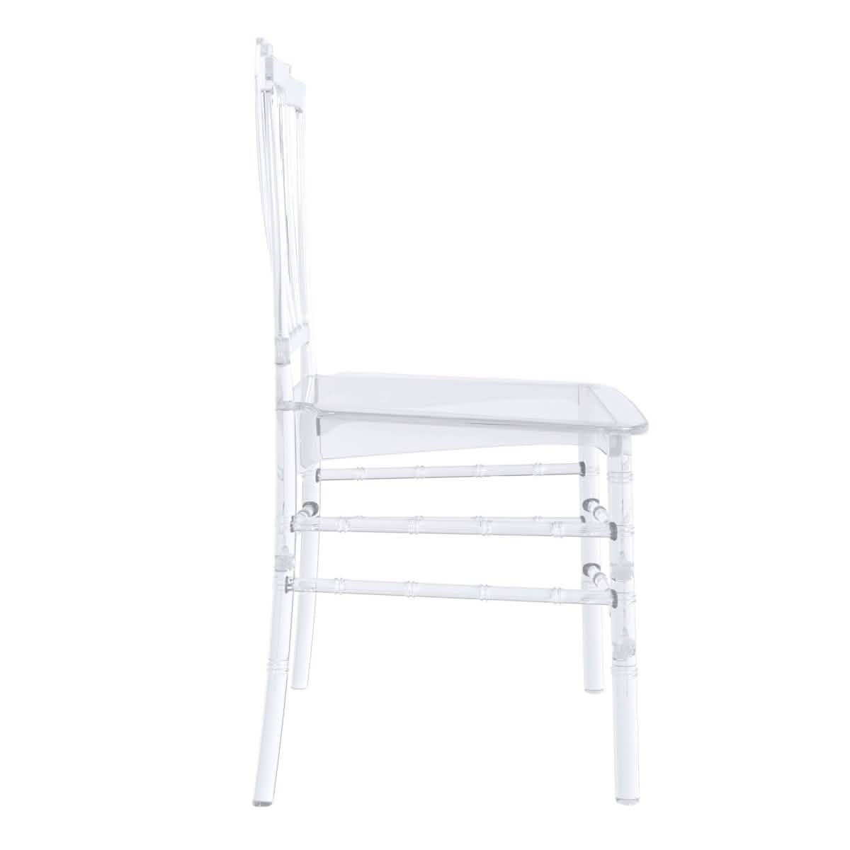 Synth Dining Chair Polycarbonate Side Chair with Windsor Back Design Set of 4