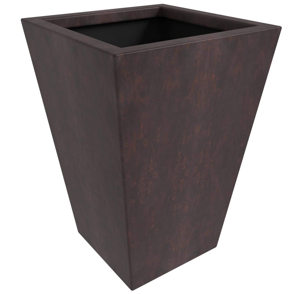 Tapered Square Plant Pot Fiberstone and Clay