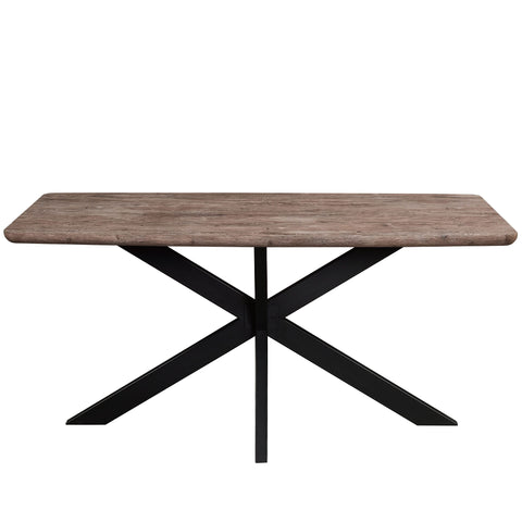 Ravenna 6-Piece Dining Set with 63" Rectangular Dining Table in Rustic Grey and 5 Leather Dining ChairsTransform your dining space with the Ravenna 6-Piece Dining Set. This gorgeous set features a 63" rectangular dining table in rustic grey and 5 stylish