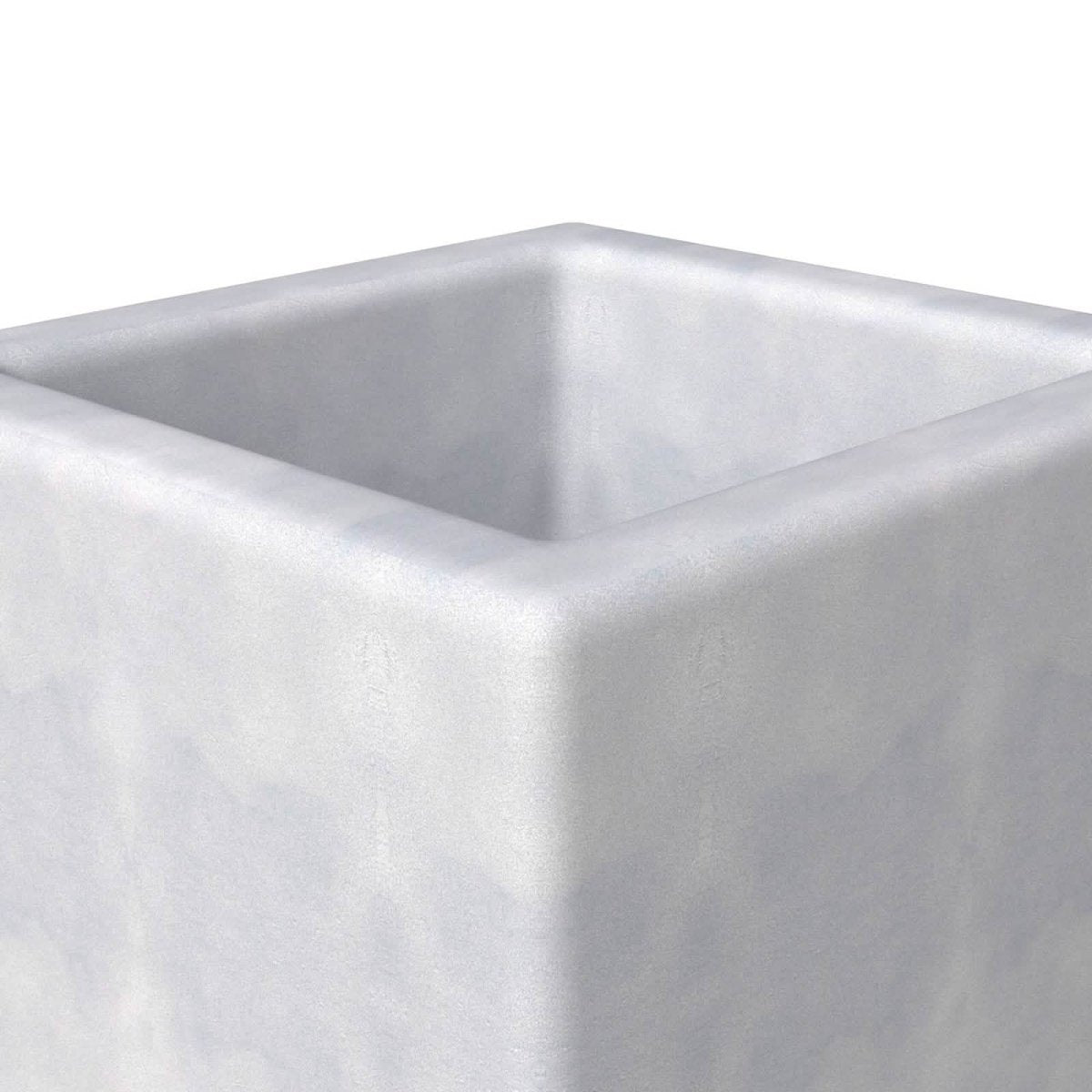 Terra Fiberstone and MGO Clay Planter, Mid - Century Modern Tall Square Planter Pot for Indoor and Outdoor
