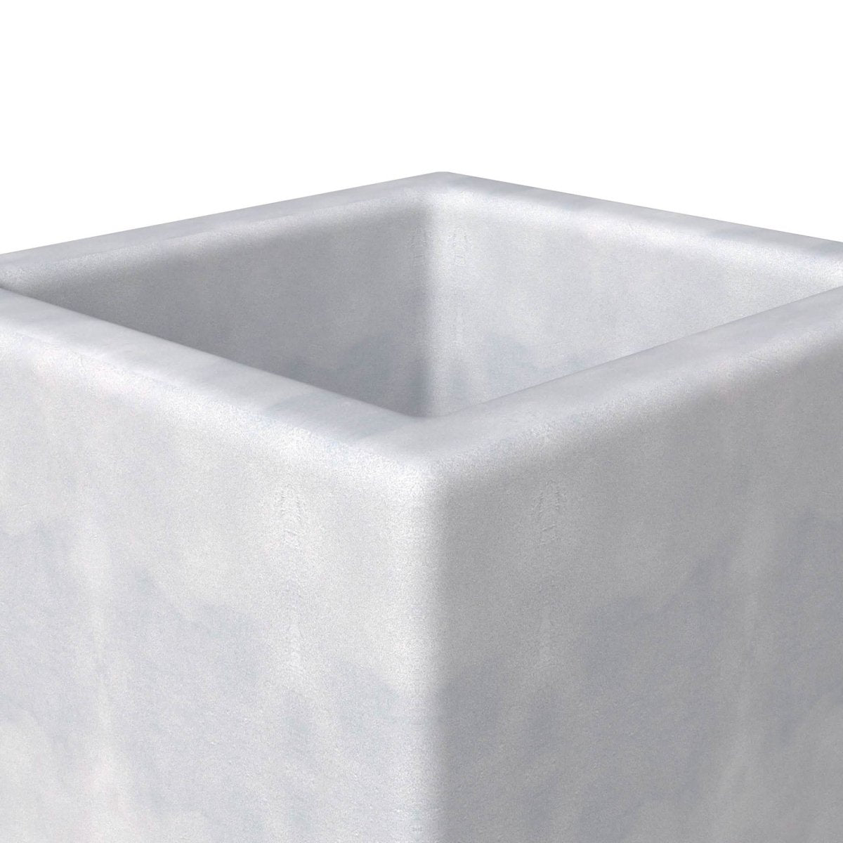 Terra Fiberstone and MGO Clay Planter, Mid - Century Modern Tall Square Planter Pot for Indoor and Outdoor