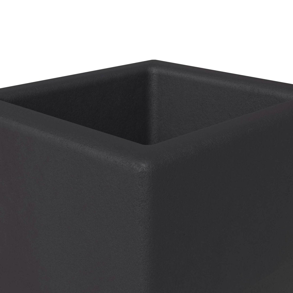 Terra Fiberstone and MGO Clay Planter, Mid - Century Modern Tall Square Planter Pot for Indoor and Outdoor