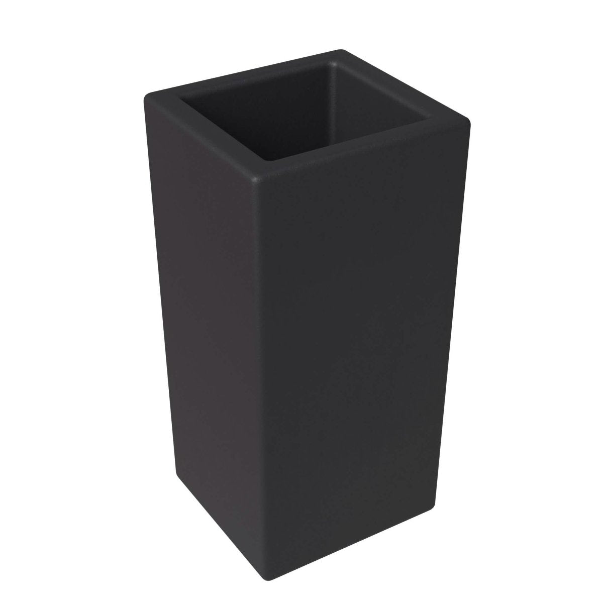 Terra Fiberstone and MGO Clay Planter, Mid - Century Modern Tall Square Planter Pot for Indoor and Outdoor