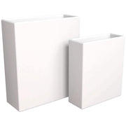 Thistle 2 - Piece Fiberstone and MGO Clay Planter Set, Mid - Century Modern Rectangular Planter for Indoor and Outdoor