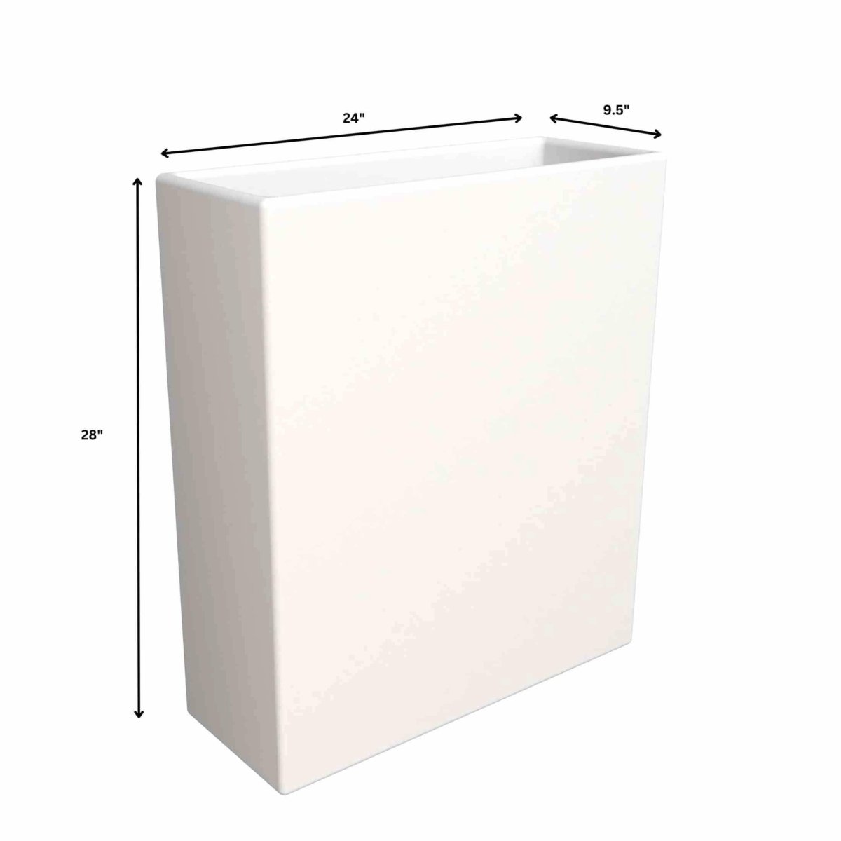 Thistle 2 - Piece Fiberstone and MGO Clay Planter Set, Mid - Century Modern Rectangular Planter for Indoor and Outdoor