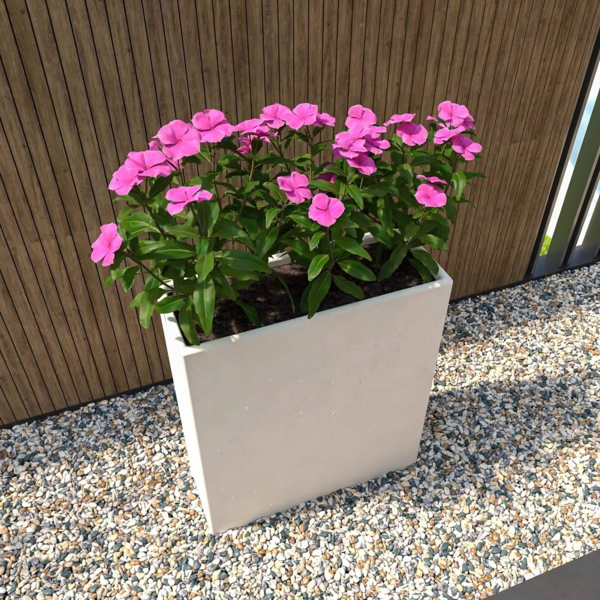 Thistle Fiberstone and MGO Clay Modern Rectangular Planter for Indoor and Outdoor