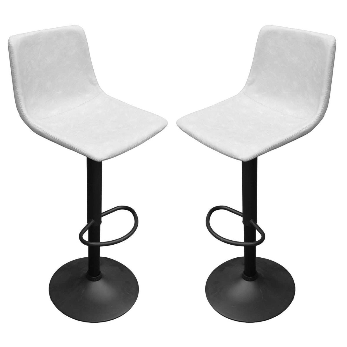 Tilbury Modem Adjustable Bar Stool With Footrest & 360 - Degree Swivel Set of 2
