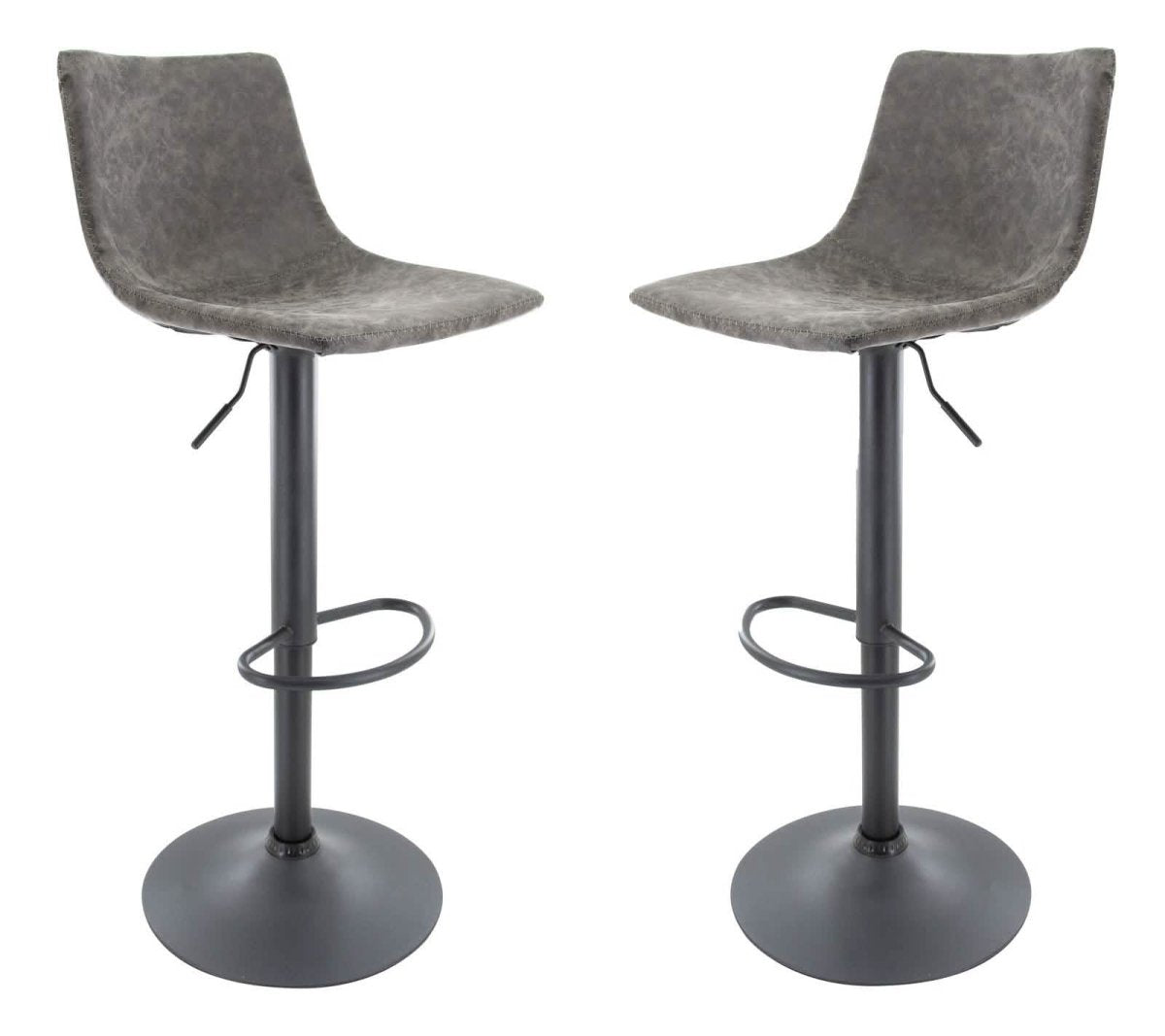 Tilbury Modem Adjustable Bar Stool With Footrest & 360 - Degree Swivel Set of 2