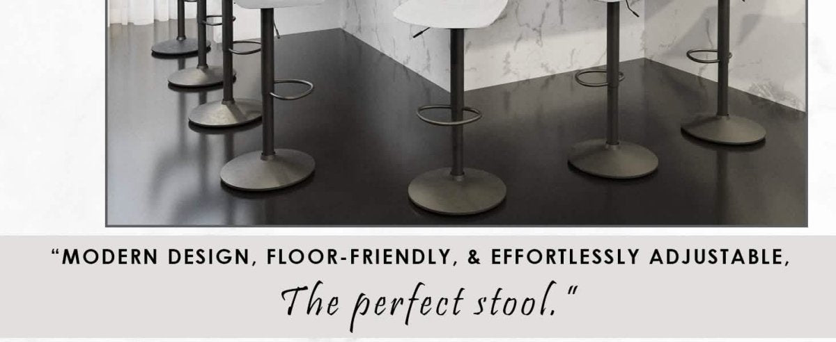 Tilbury Modem Adjustable Bar Stool With Footrest & 360 - Degree Swivel Set of 2
