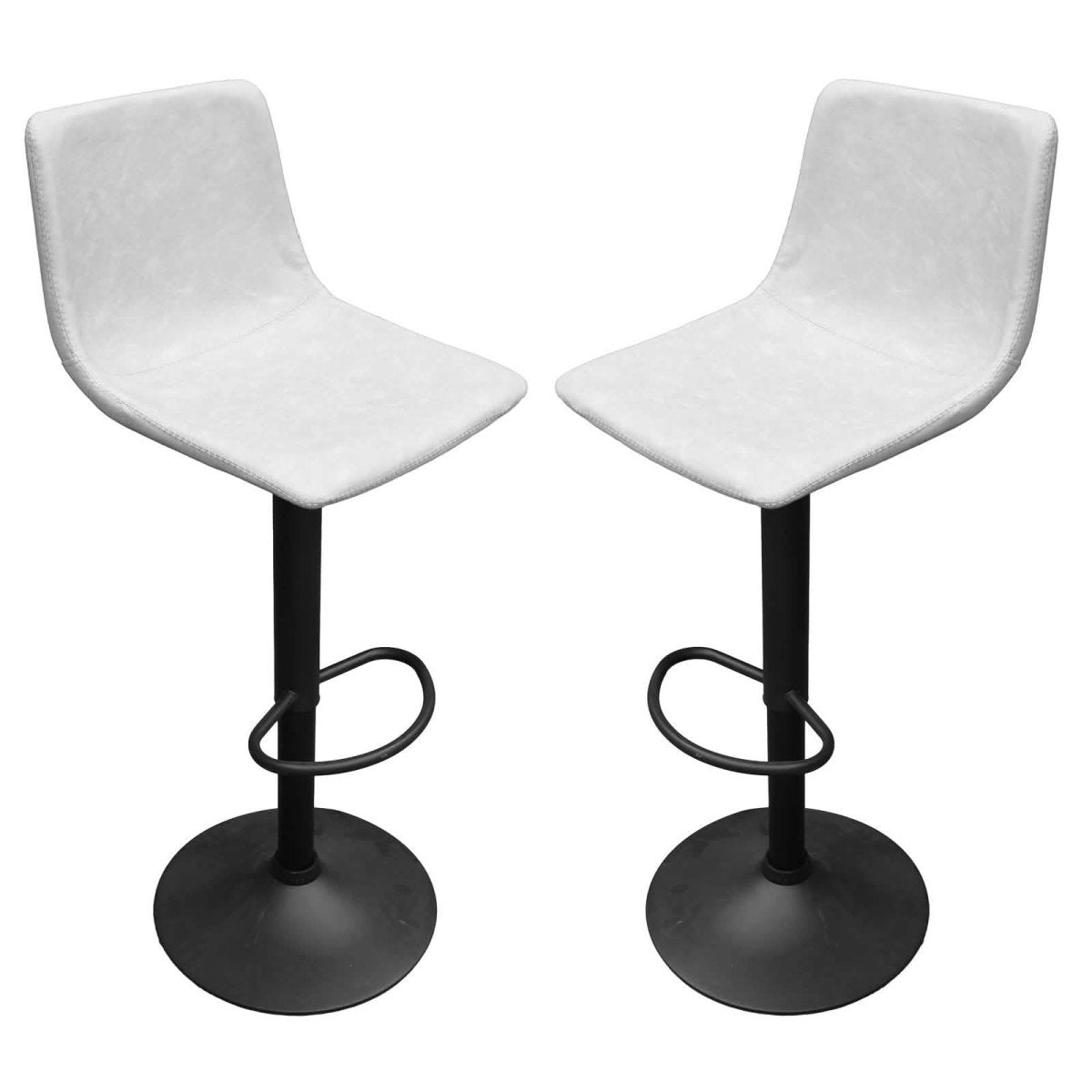 Tilbury Modem Adjustable Bar Stool With Footrest & 360 - Degree Swivel Set of 2