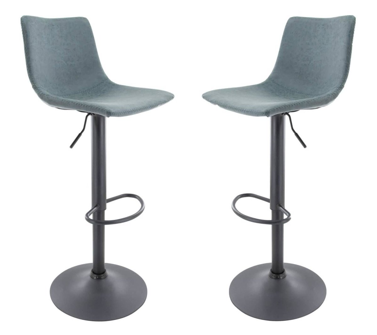 Tilbury Modem Adjustable Bar Stool With Footrest & 360 - Degree Swivel Set of 2