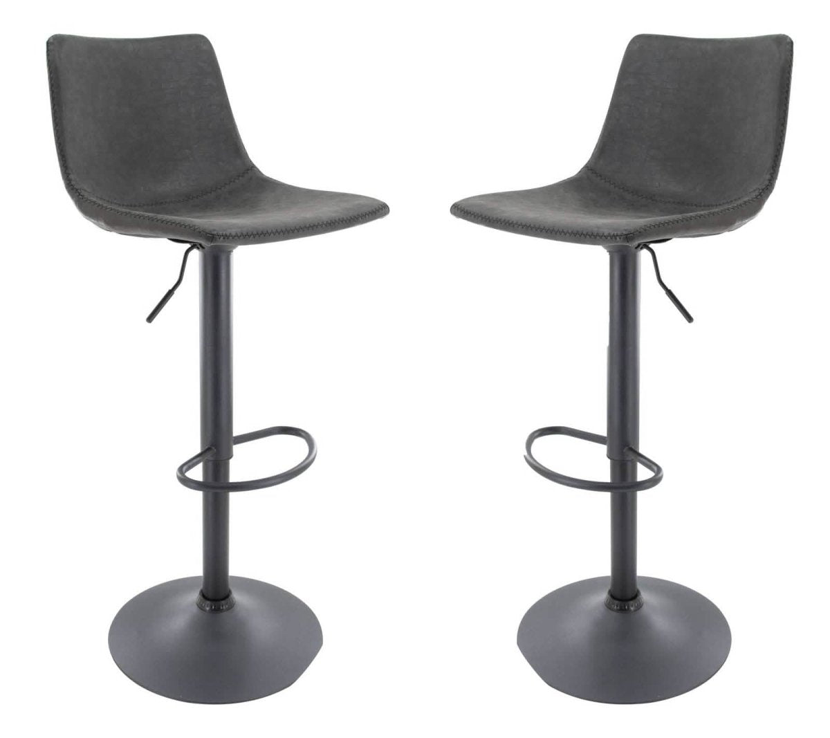 Tilbury Modem Adjustable Bar Stool With Footrest & 360 - Degree Swivel Set of 2