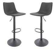 Tilbury Modem Adjustable Bar Stool With Footrest & 360 - Degree Swivel Set of 2