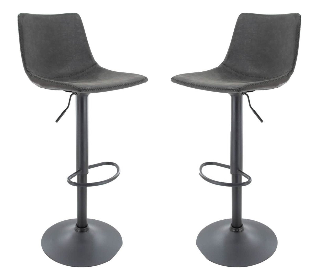 Tilbury Modem Adjustable Bar Stool With Footrest & 360 - Degree Swivel Set of 2