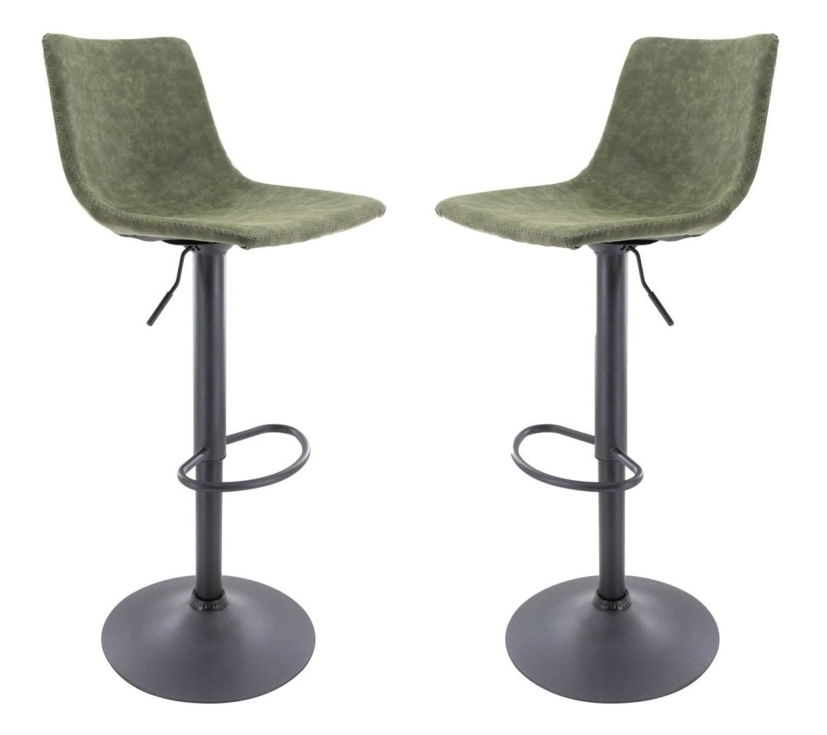 Tilbury Modem Adjustable Bar Stool With Footrest & 360 - Degree Swivel Set of 2