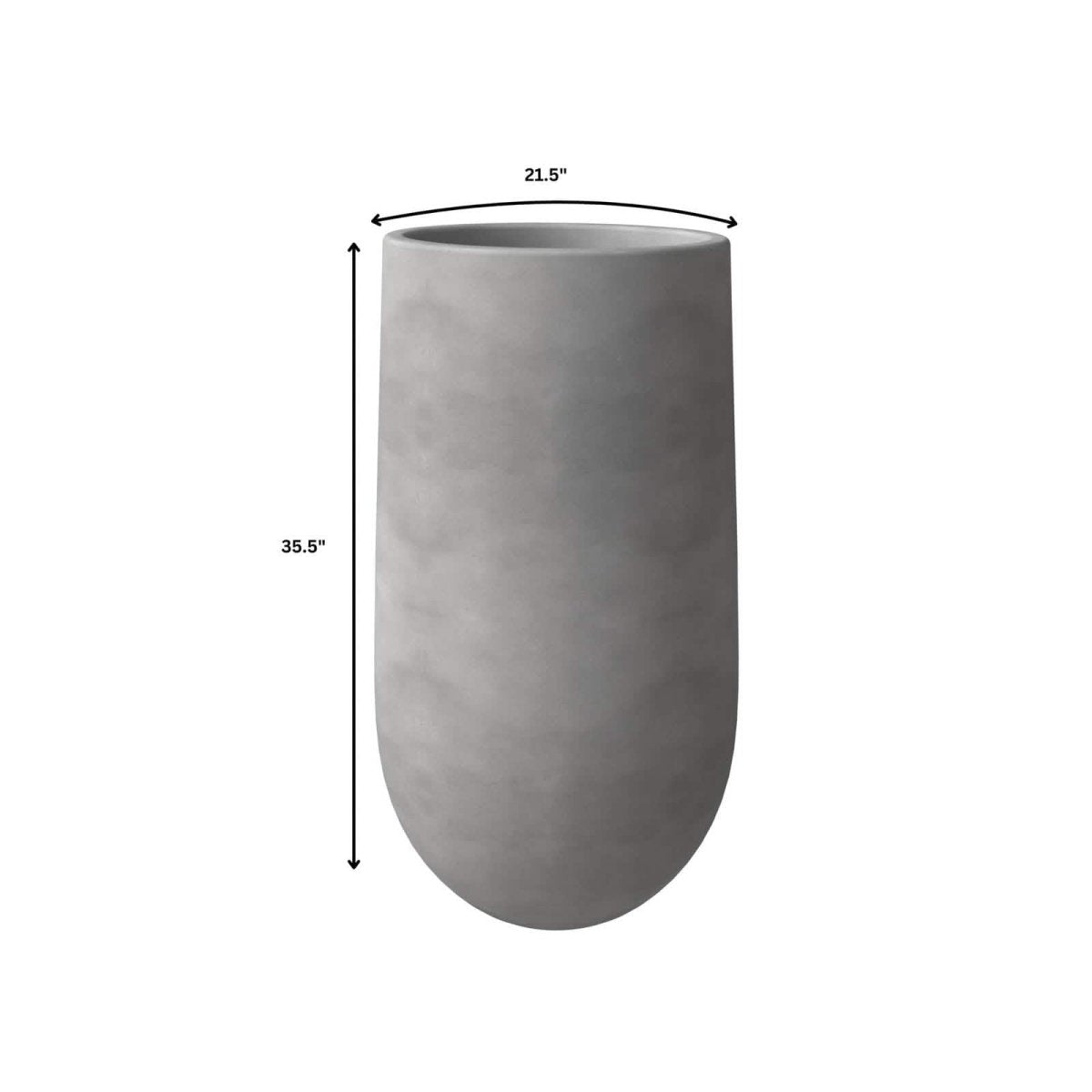 Topiary 3 - Piece Modern Fiberstone: Cylinder Planter Pot Set for Indoor and Oudoor