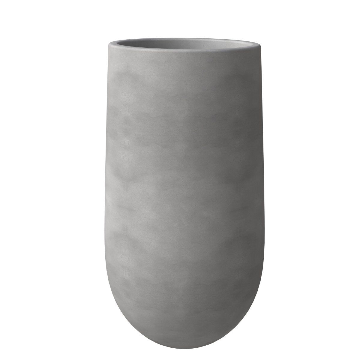 Topiary Mid - Century Modern Cylinder Planter: Fiberstone and MgO Clay Planter Pot in Dark Grey